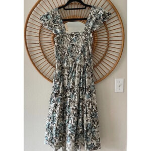 Candace Cameron Bure floral midi dress Sz M